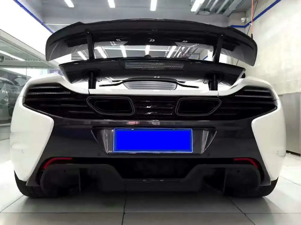 Авто задний бампер крыло багажника крыло губы углерода Fibber спойлер для Mclaren MP4-12C 650S 675T кузов комплект задний губа для бампера