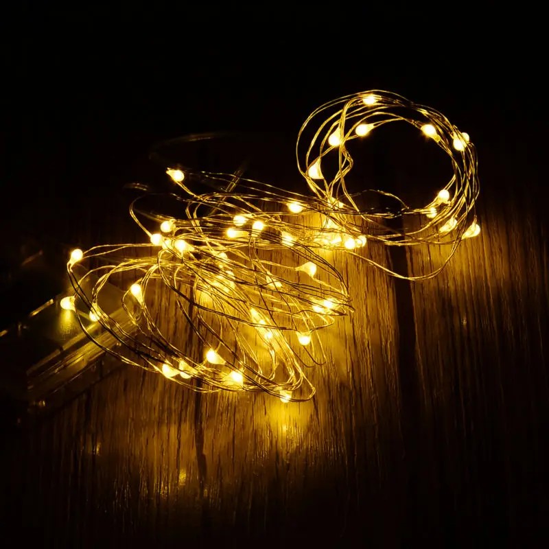 Светодиодная гирлянсветильник 5 м 10 медный провод светодиодная Звездная