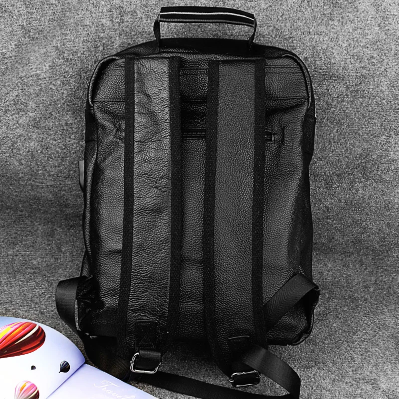 100% корова натуральная кожа мужские рюкзаки студенческий рюкзак для мальчика