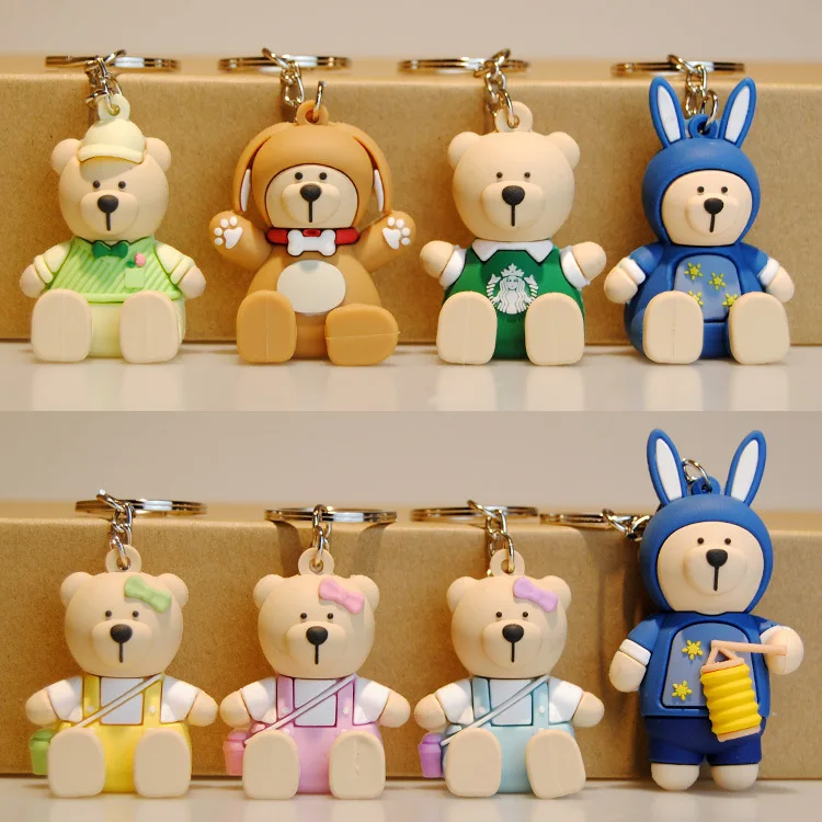 

50 Pcs New Cartoon Mobile Phone Holder Keychain Panda Keychain Phone Plastic Phone Bracket Stand Function Keychain Pendant