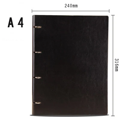A4 Black A5 A6 новые деловые повседневные ежемесячный планировщик Тетрадь школьные канцелярские личный журнал распорядок дня Журнал Планировщик дневник, записная книжка С ПЕРЕПЛЕТОМ с листьев подарок - Цвет: A4 Black