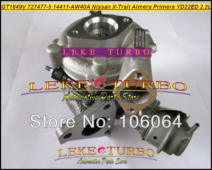 Турбо GT1849V 727477-5006S 727477-5007S 727477 масляный охлажденный Турбокомпрессор для NISSAN X-Trail T30