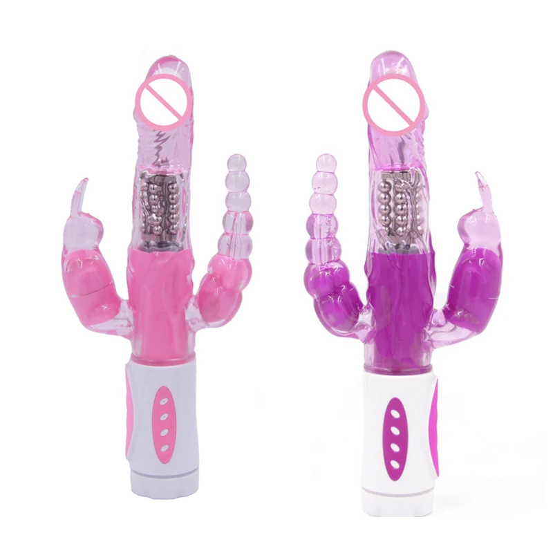 Вибратор для стимуляции клитора анальная пробка с бусинами секс-игрушка