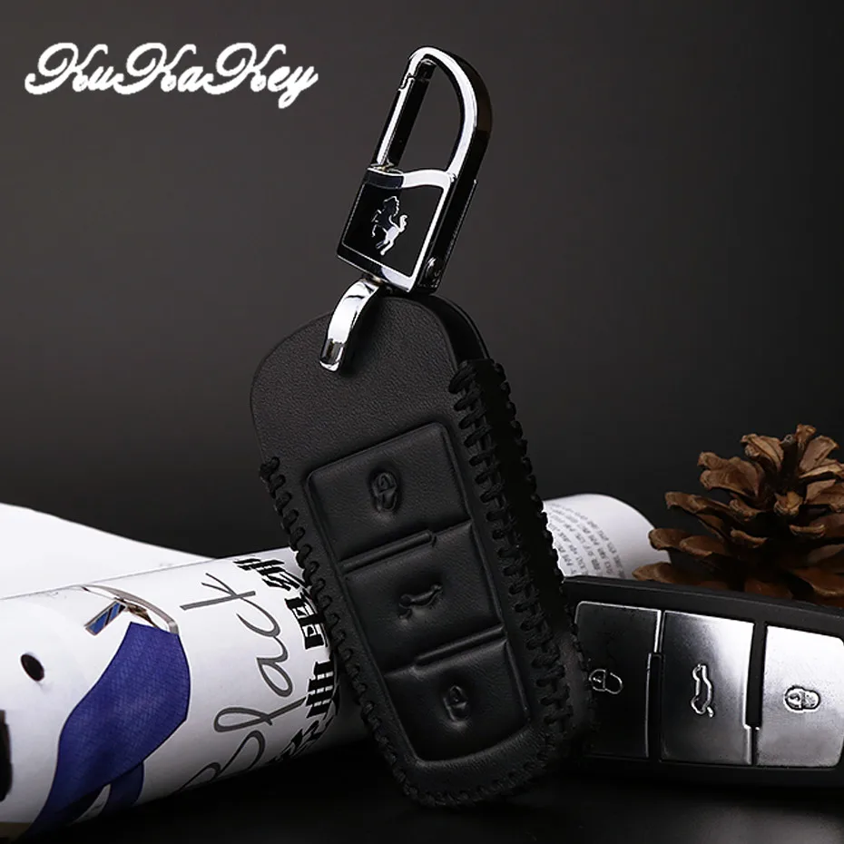 Чехол для ключей из натуральной кожи Volkswagen CC Passat B6 B7 Magotan R36 B7L|car key case cover|car styling