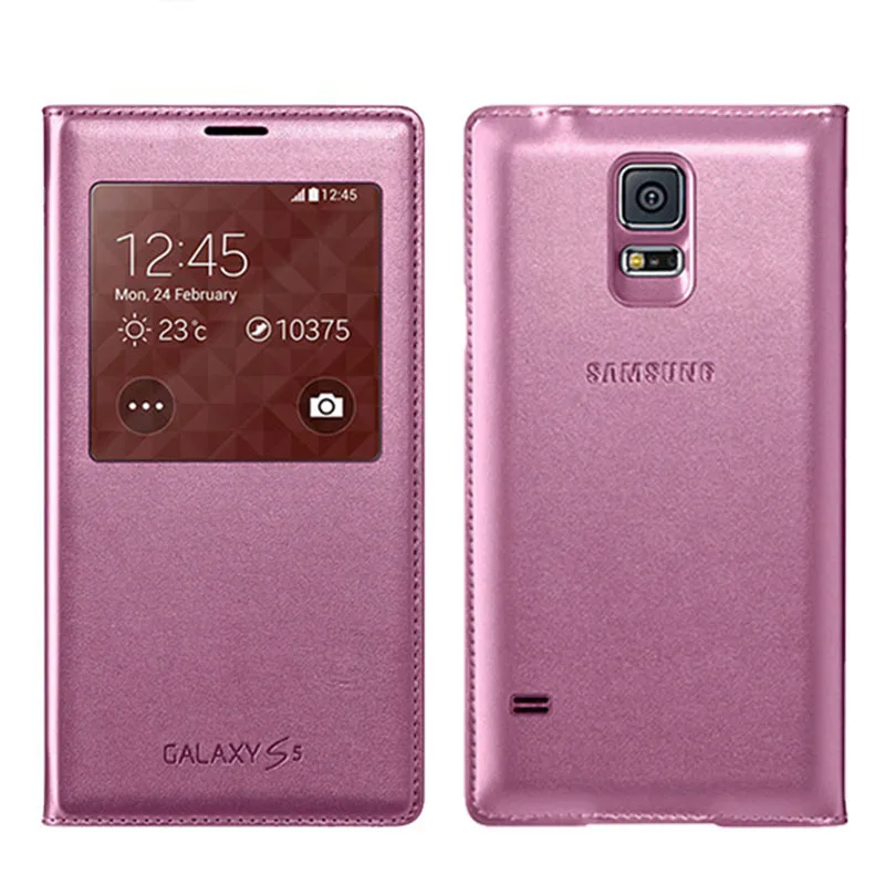samsung S5 Кожаный противоударный флип-чехол для samsung Galaxy S5 G900 умный чехол с окошком, защитный чехол