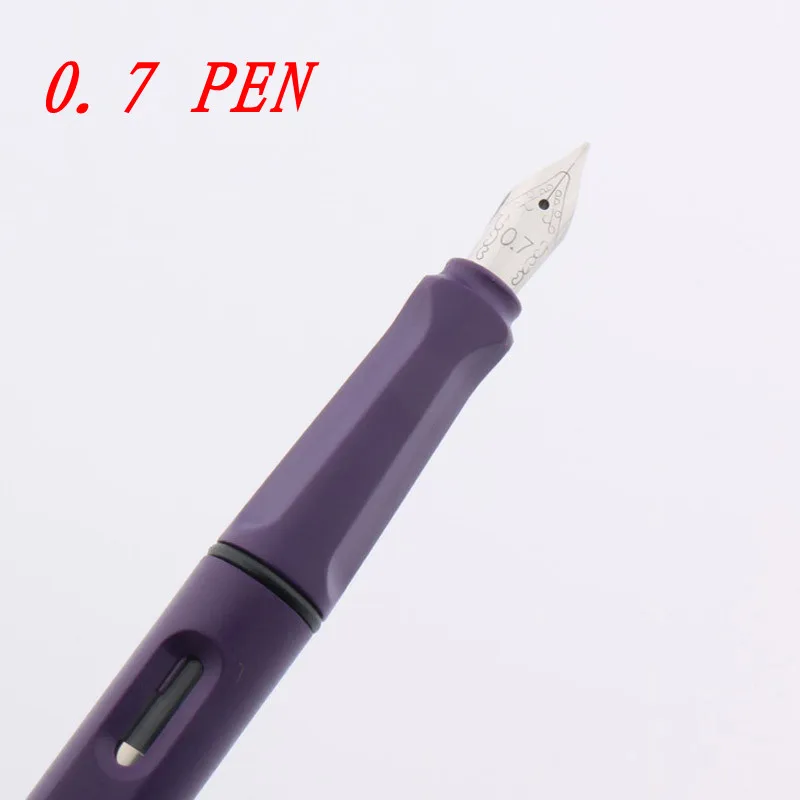 0.7 pen Медная ручка матовый фиолетовый 878 пластик прозрачный Готический параллельный художественный корпус Плоский Наконечник виниловая каллиграфия авторучка - Цвет: 0.7 pen