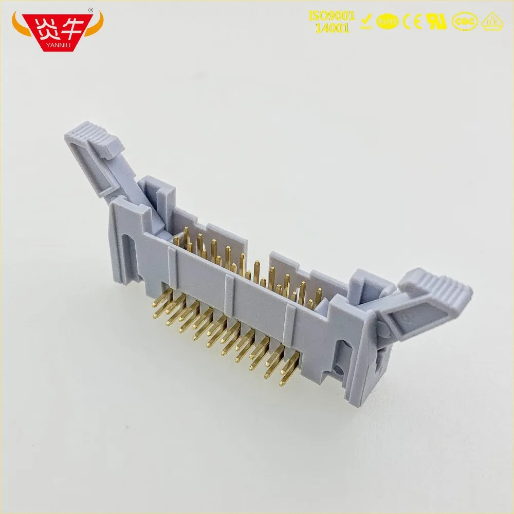 DC2-20P IDC SOCKET BOX 2 54 мм Шаг эжектор заголовок правый угол разъем 2*10P 20PIN контактная