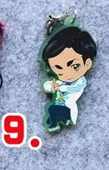 1 шт. аниме брелок Yuri On Ice Victor Nikiforov Katsuki JJ Otabek, забавный резиновый брелок для телефона - Цвет: 9