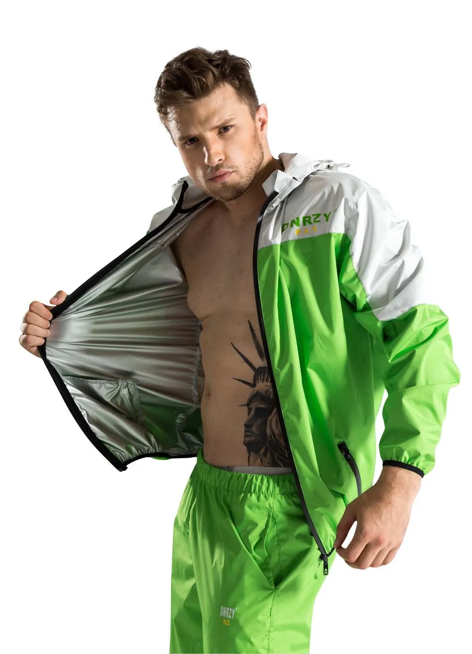 Мужской костюм для сауны Bonverano цвет зеленый серебристый|silver silver|silver weightssilver suit |