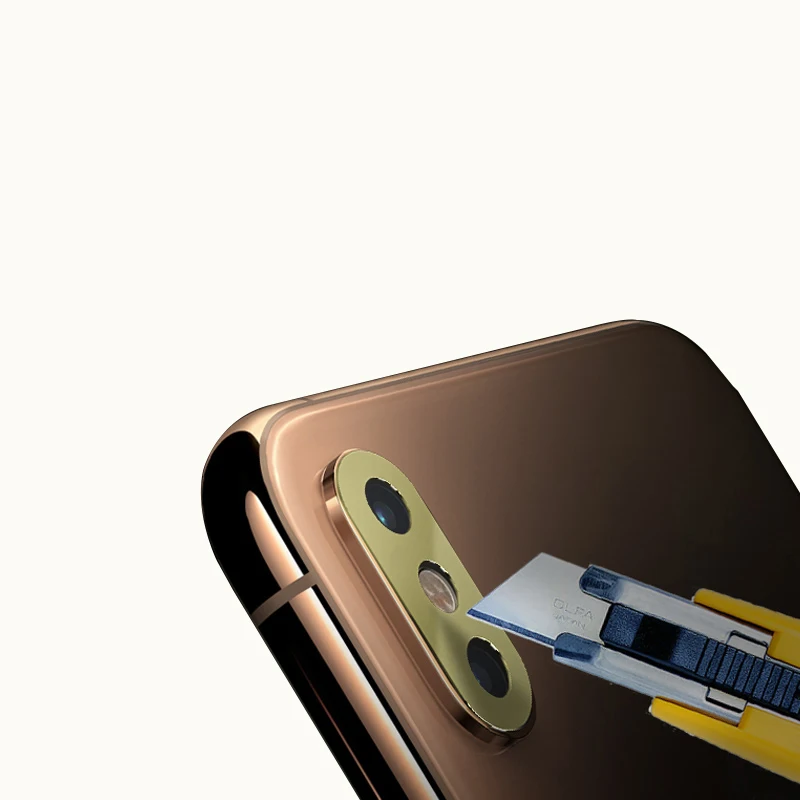 EXUNTON для Apple iPhone X XS MAX задняя камера из металлического алюминия полное покрытие
