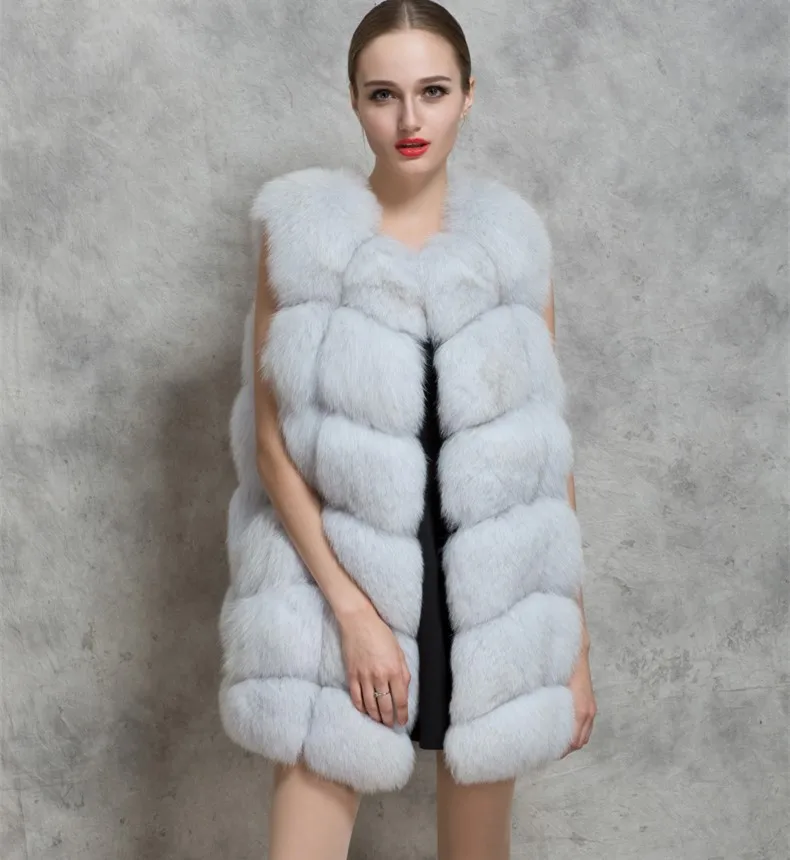 2018 winter Vest lady faux fox fur vest coat for women imitation hair Artificial women's mink female plus size | Женская одежда