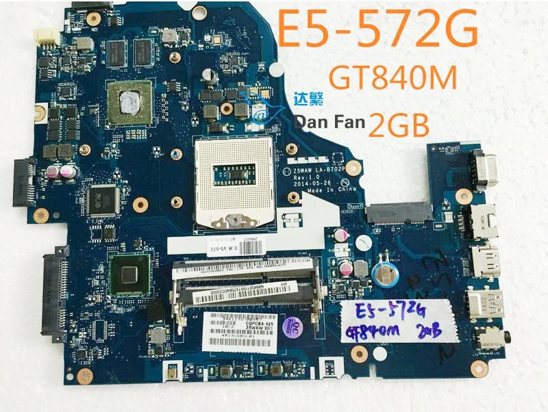 

For Acer E5-572G Laptop Motherboard Z5WAW LA-B702P Mainboard 100%tested fully work