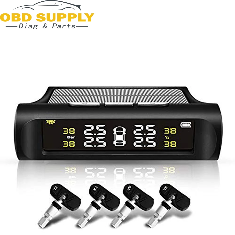 Солнечная Автомобильная TPMS Система Сброса Давления в Шинах Контроля Внутри