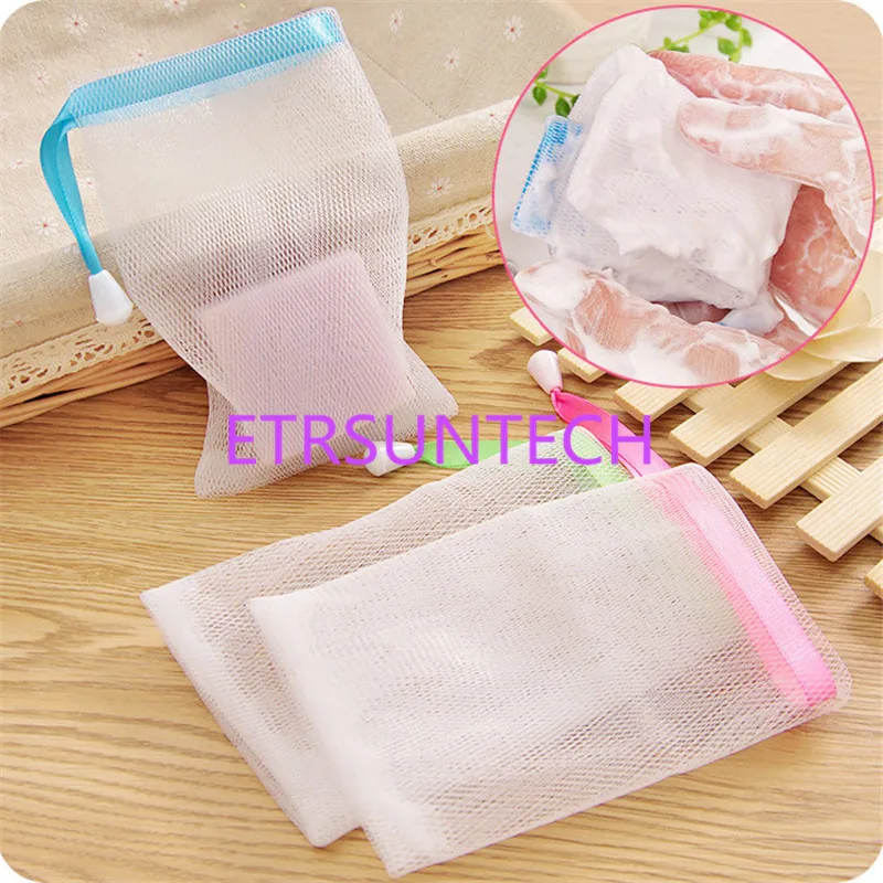 Vendre 1000 Pcs/lot Livraison Rapide 9.5*15cm Savon Blister Maille Savon Filet Moussant Facile Bulle Maille Sac Bain & Douche Couleur Aléatoire