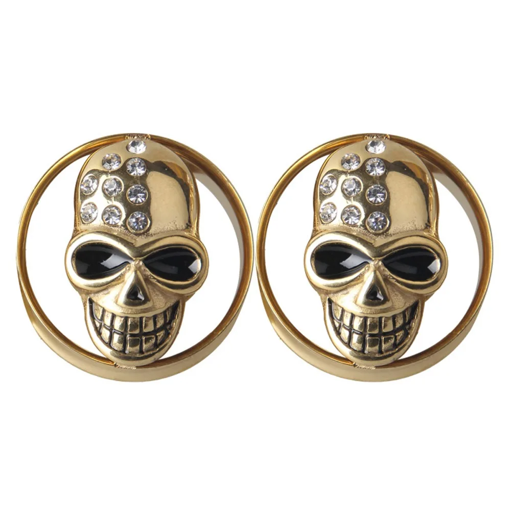 Новое Прибытие Череп Двойные Вспышки Нержавеющей Стали 316L Уха Датчик Зажигания