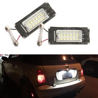 2pcs led license number plate light for mini cooper r56 hatchback 07 13 r57 covertible 09 up r58 coupe 11 up r59 roadster 11 up