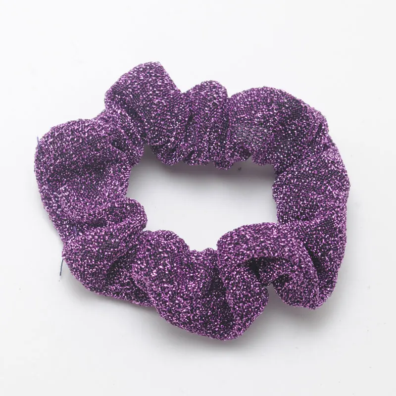 6pcs Purple 6 шт./лот, резинки для волос для девочек, блестящие эластичные резинки для волос для женщин, маленький размер, резинки для волос, подарок, резинки, аксессуары для волос - Цвет: 6pcs Purple