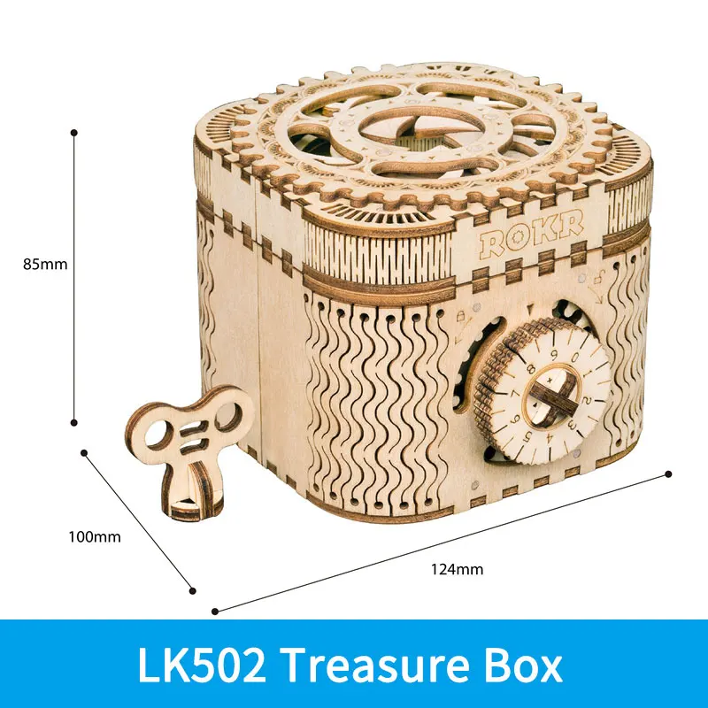 ROKR DIY 3D деревянные головоломки игрушки Сборная модель игрушки самолет веселый круг колесо обозрения пенал игрушки для детей Прямая поставка - Цвет: LK502