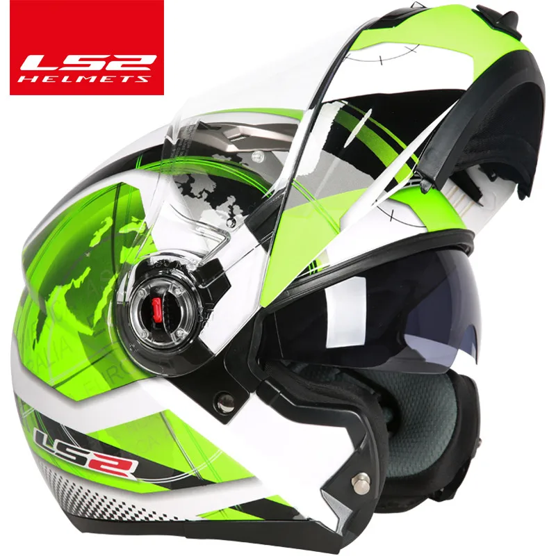 Шлем casco capacete LS2 ff370 flip up stomtrooper road bike moto для moto rcycle с солнцезащитным объективом - Цвет: 7