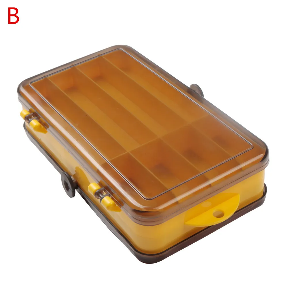 B New Transparent Portable Outdoor Fishing Lure Accessories Box multi-function Bait storage box - Цвет: B
