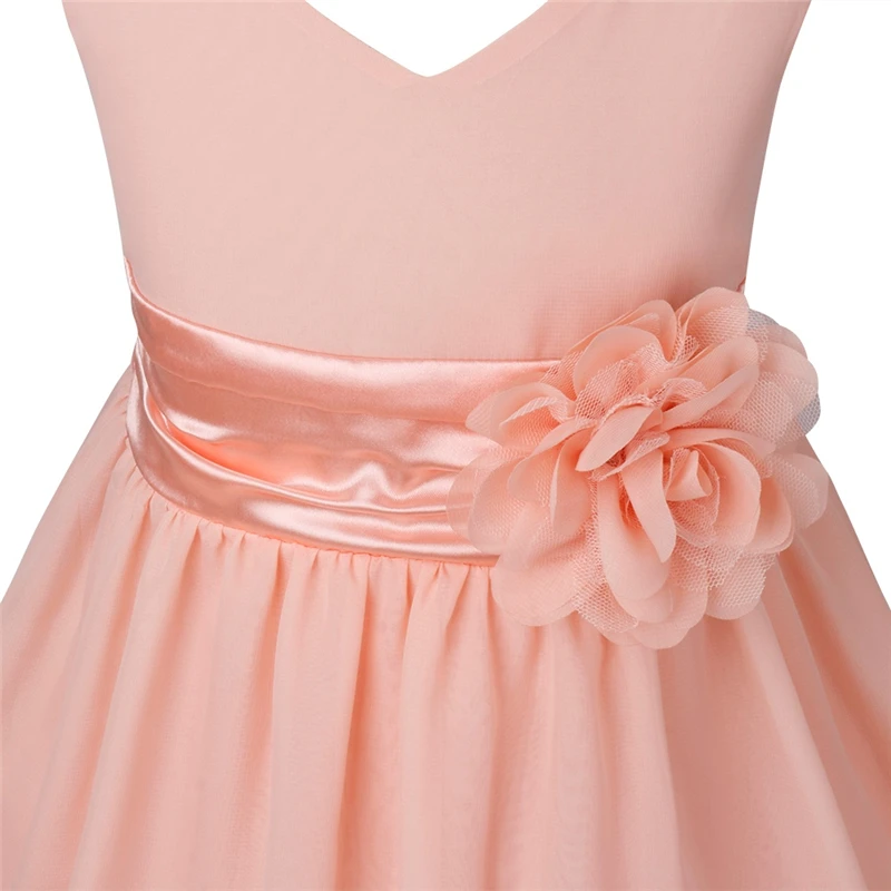 Teen Girls Chiffon Summer Birthday Party Dress Pageant Floral Princess Ball Gown Wedding Kids Vestidos | Детская одежда и обувь