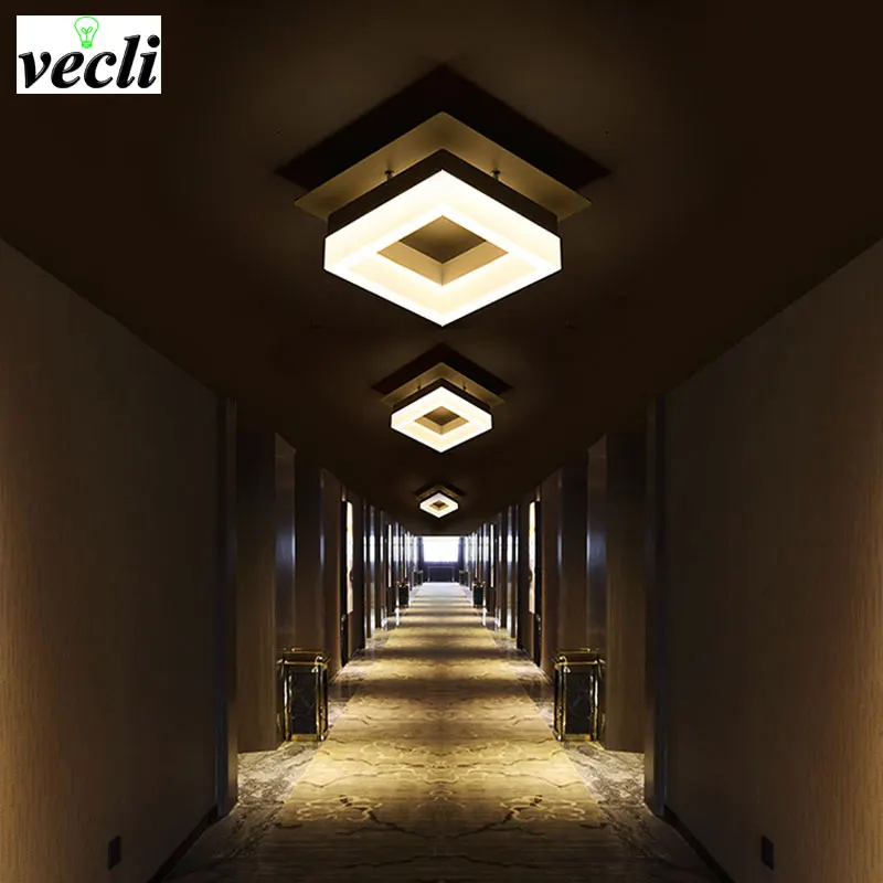 Светодиодные потолочные светильники современные AC85 220V светильник 12 Вт проход