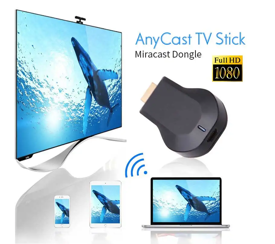 Anycast M2 Plus Smart TV Stick 4k HD беспроводной Wifi ключ Miracast DLNA Airplay WiFi Дисплей приемник для IOS