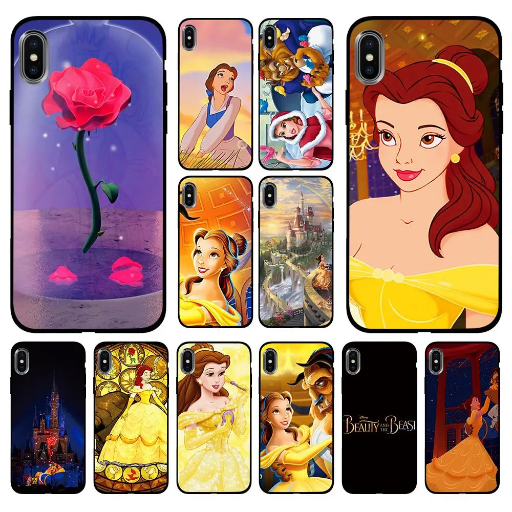 Чехол Beauty And The Beast из мягкого TPU для Apple iPhone 6 6S 7 8 Plus 5 5S SE X XS MAX XR из силикона.