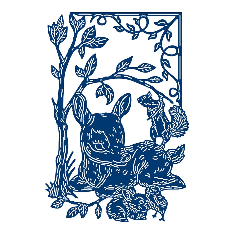 Металлические режущие штампы Sika в виде оленя для рукоделия бумажные рельефные