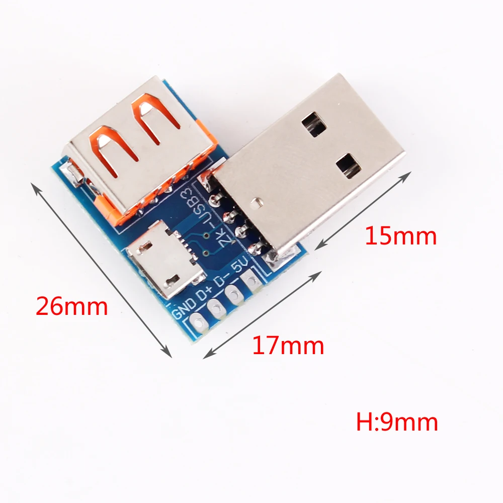 2 54 мм USB преобразователь стандартный разъем на Micro 4P терминальная плата