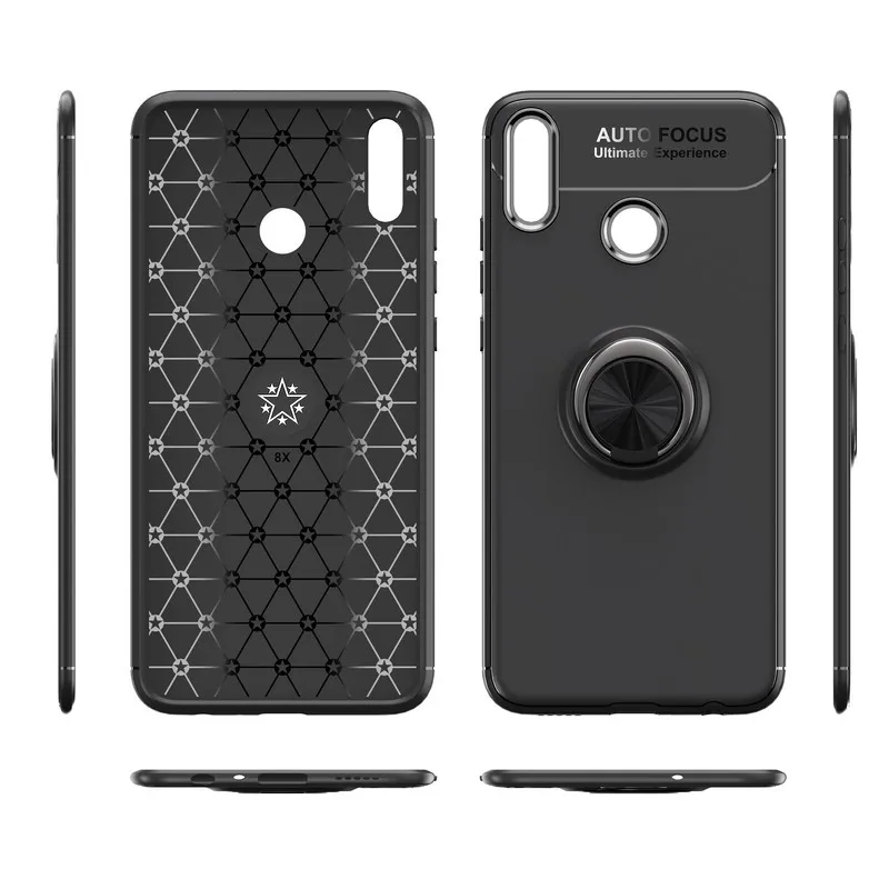 Чехол для Huawei Y7 Pro 2019 жесткий чехол с откидной ножкой и кольцом на палец y9 Enjoy 9 Plus