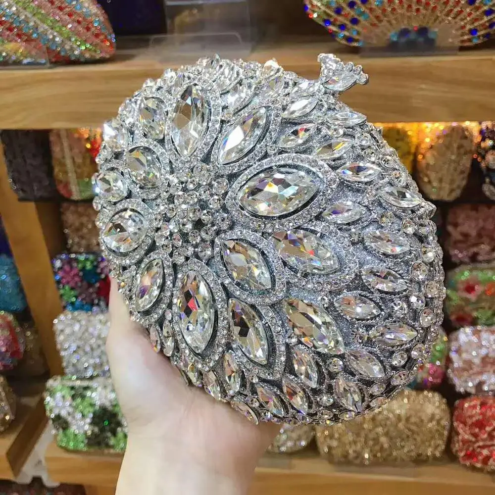 XIYUAN Дамская красная синяя Серебряная Золотая Бриллиантовая коробка сумка