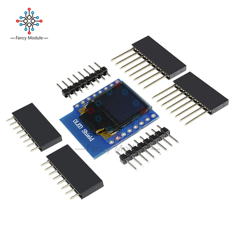 ЖК дисплей SSD1306 экран 0 66 дюйма 64X48 светодиодный IC I2C O LED для Arduino совместим с WeMos D1