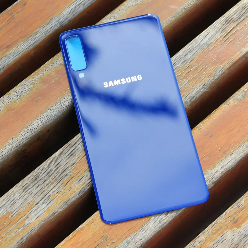 Samsung чехол для задней панели с батарейным отсеком и задней стеклянной крышкой для samsung Galaxy A7 версия SM-A730x A730x SM-A750 задняя крышка для телефона