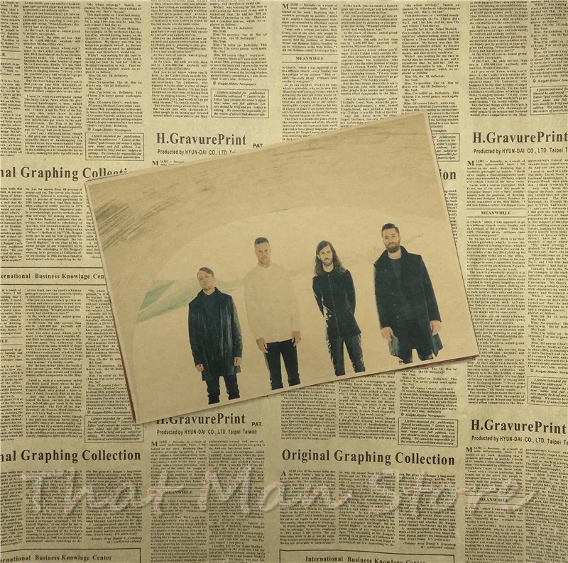 Винтажный постер Imagine Dragons с рок гитарист художественный ретро 30x21 см|Наклейки на