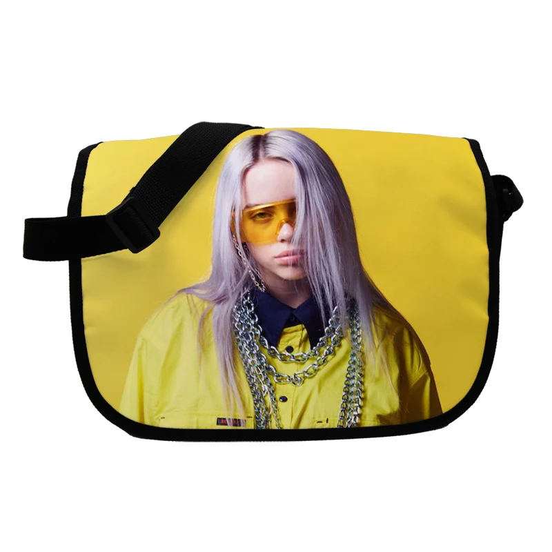 7 Billie Eilish сумка-мессенджер для мужчин и женщин, сумка через плечо для мальчиков и девочек, дорожные сумки на плечо, Детская маленькая сумка с клапаном, сумки через плечо - Цвет: 7