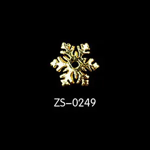 ZS0249 20 шт Рождество/ год 3D серебро/золото Снежинка Сплав дизайн ногтей DIY Стразы металлические украшения для ногтей товары для рукоделия ногтей ювелирные изделия - Цвет: ZS0249