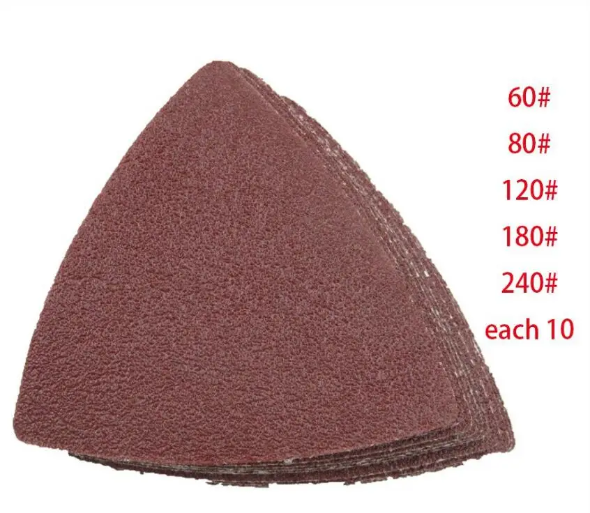 LOWEST PRICE 50pcs Sanding paper(60 80 120 180 240#) fits for multiple power tools as Fein Dremel polishing |