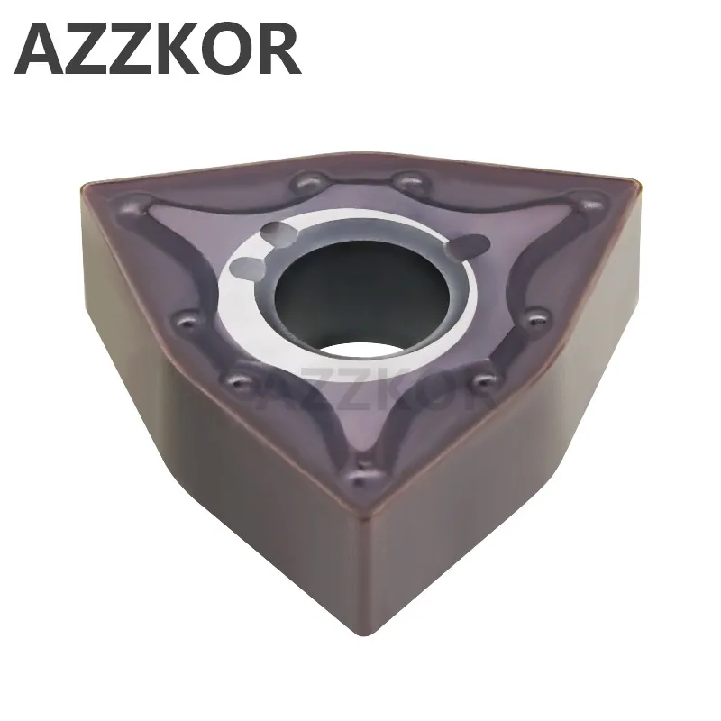 AZZKOR WNMG431 WNMG080404 твердосплавные вставки резак токарный станок с ЧПУ токарные инструменты для металла внешний токарный инструмент NT500 вставки