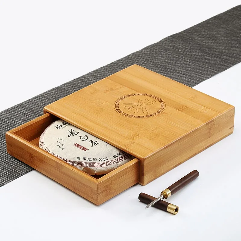 Натуральный Бамбуковый Контейнер для чая Puer ящик маленький шкаф/коробка