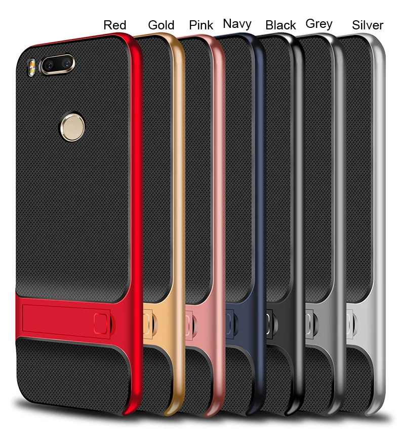 Stand Holder Kickstand Case for Xiaomi Mi5X Mi A1 Hybrid Slim Armor Protector Cover |