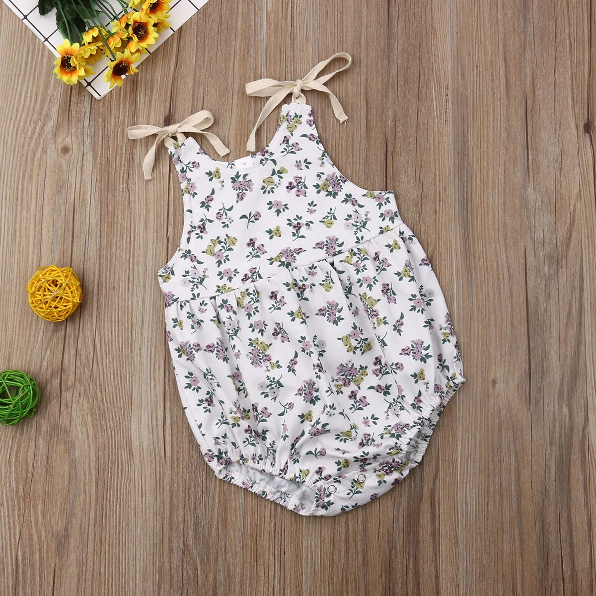 Pudcoco/Новый брендовый комбинезон без рукавов с цветочным принтом для