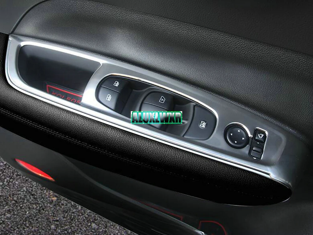 Подходит для Renault Koleos samsung QM6 интерьер автомобиля Нержавеющая сталь Кнопка Подъема Окна панель декоративная крышка отделка Аксессуары