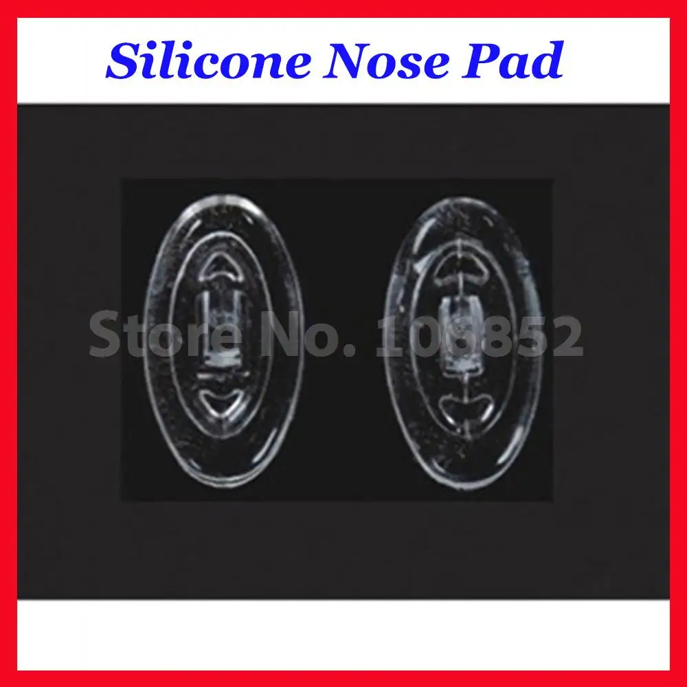 500pieces=250pairs Free Shipping Oval Silicone nose pads size 11mm 12mm 13mm 15mm 16mm screw In Push In