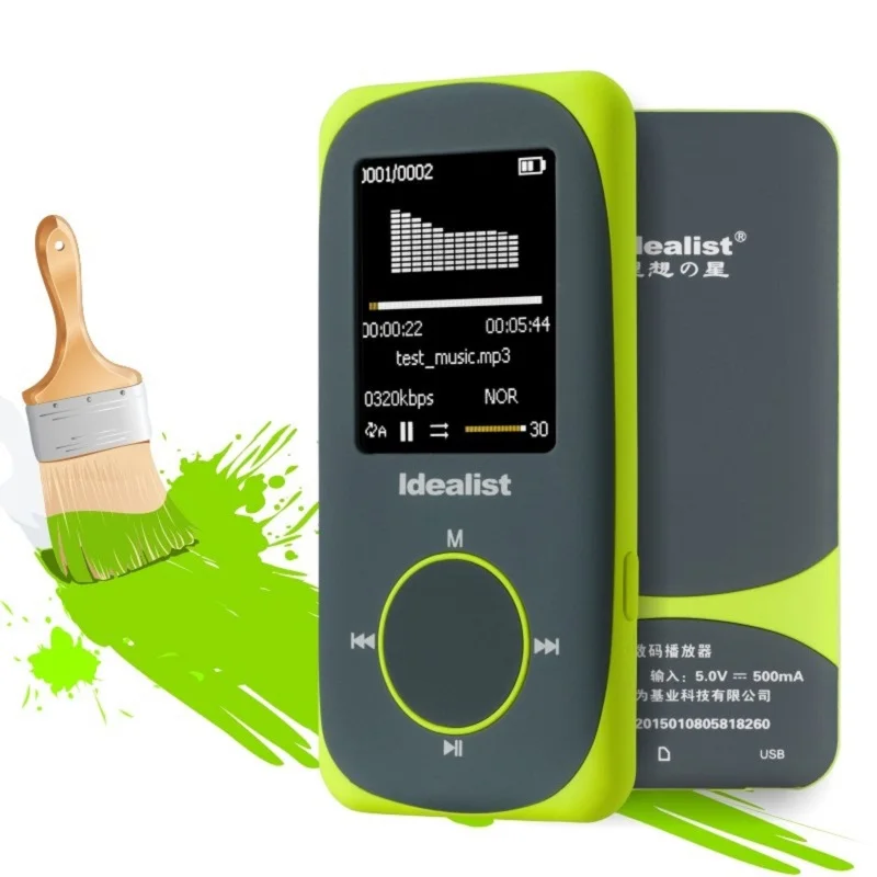 Idealist спорт HIFI MP3 Бег Плеер 1 8 дюймов без потерь MP4 плеер запись изображения видео TF