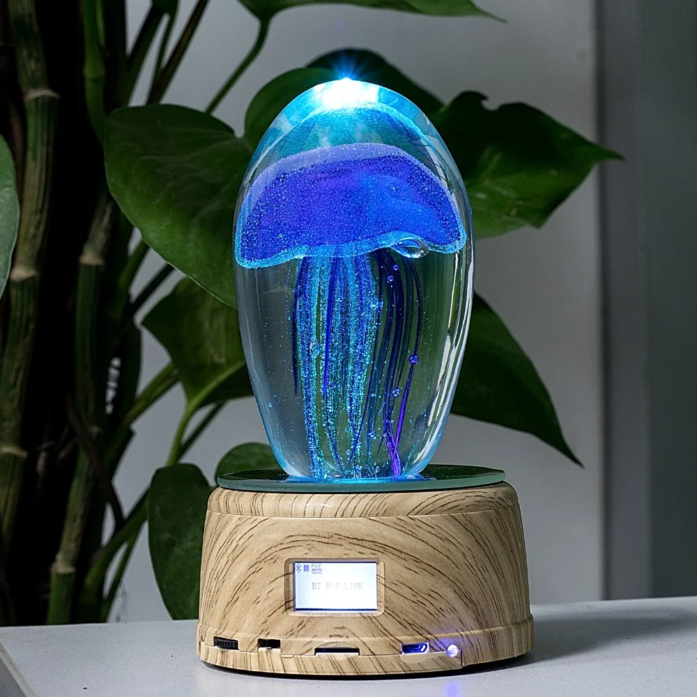 Хрустальная рыба Led ночник креативный Медузы настольная лампа 3D многоцветный освещение для украшения комнаты праздника лампы с пультом дистанционного управления