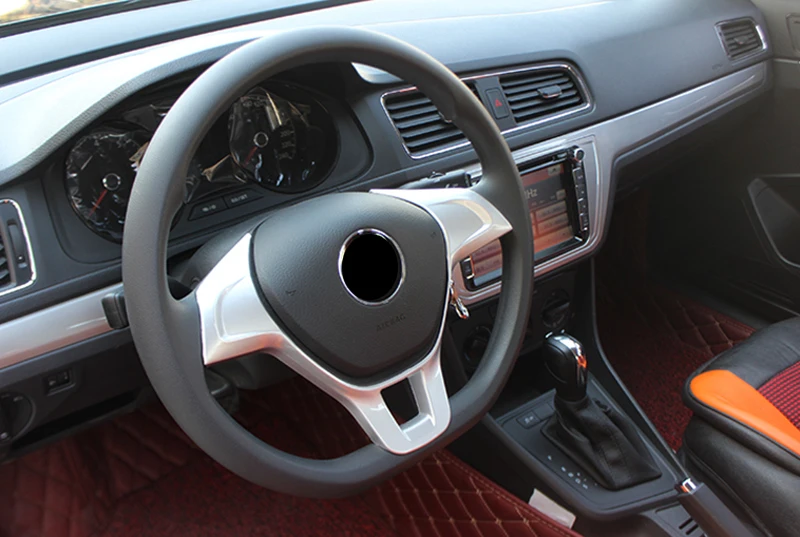 Car Styling For VW Volkswagen Transporter T6 Car Interior Steering Wheel Cover Trim Sticker ABS Matte Low Equiped
