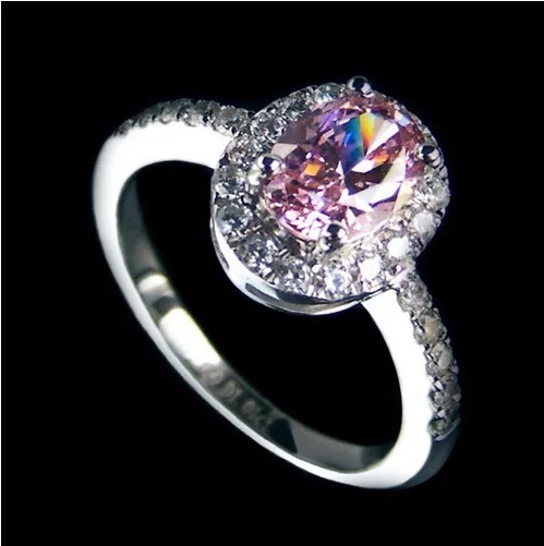 New Factory Wholesale 2CT Pink Lovely Diamond Engagement Ring Bridal Best love Jewelry Gift | Украшения и аксессуары