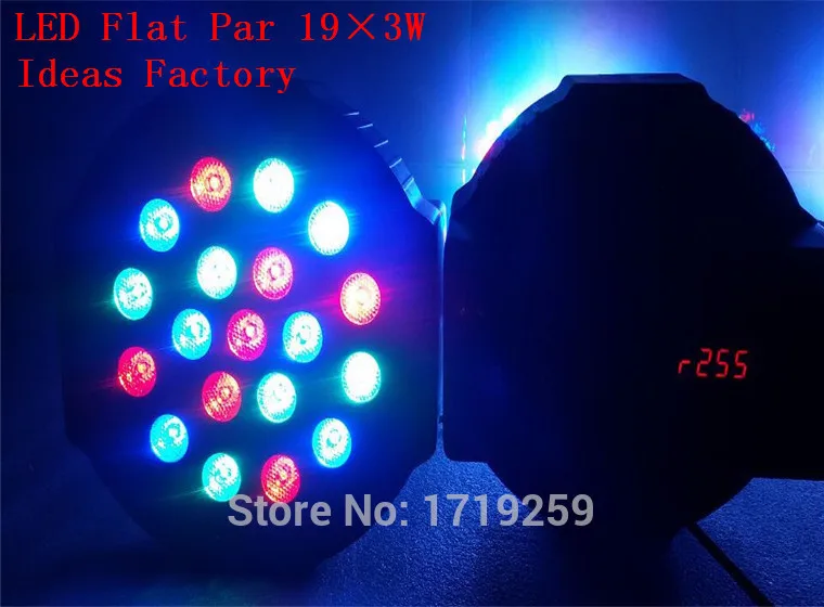 American DJ Lightings New Flat LED Par Light RGB SlimPar 64 High Bright 19x3W DMX Stage Wash 3/7 Channels | Освещение