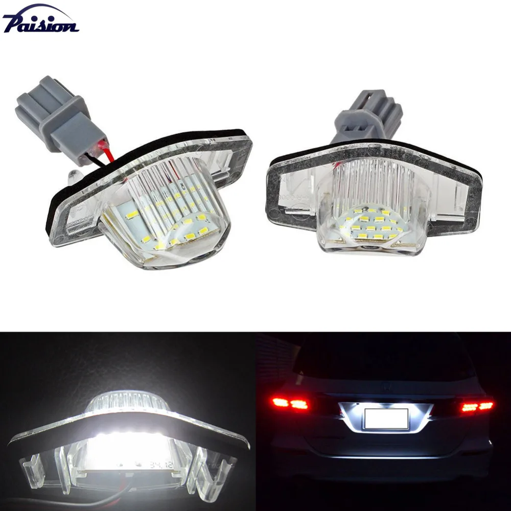 1 пара светодиодные Ксеноновые лампы для номерного знака Honda Jazz|license plate light|xenon